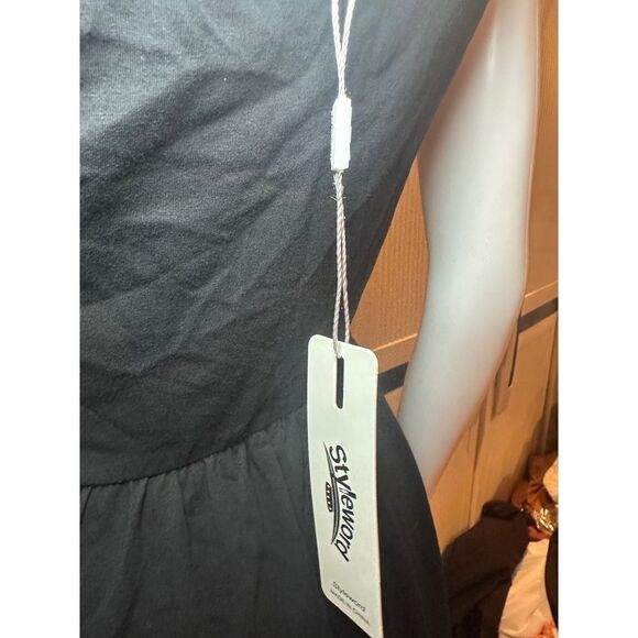 NWT StyleWorld LBD Spaghetti Strap Summer Dress with Pockets XS - Picture 5 of 9